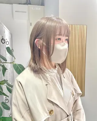 ミディアム カラー 月100人以上 髪質改善施術|谷口のヘアスタイル