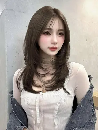 ロング カラー ✂️垢抜け/トレンド レイヤー/韓国/IRのヘアスタイル