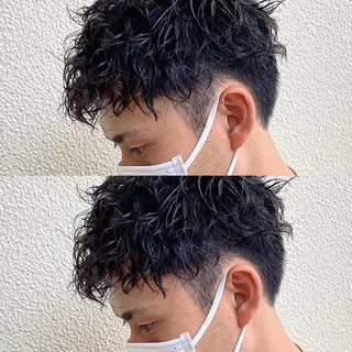 ショート パーマ メンズ 原田 涼矢のヘアスタイル