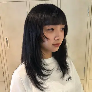セミロング カラー 🌸艶カラー/似合わ せカット/サクラ🌸のヘアスタイル