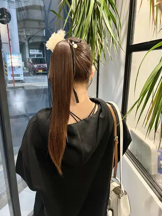 ロング ヘアアレンジ 黒阪 なみのヘアスタイル