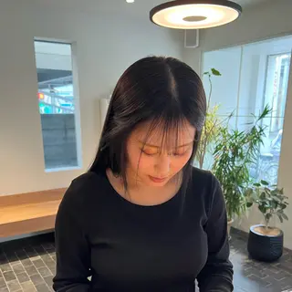 ロング カラー ワタナベ モカ🦢ダブルカラーのヘアスタイル