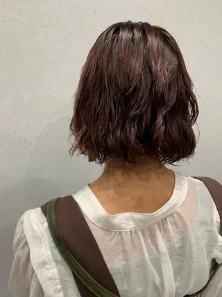 ミディアム パーマ ボブパーマコテ巻き風 パーマNo1深江秀平のヘアスタイル