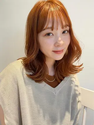 ミディアム カラー 髪質改善矯正特化 🇰🇷amiruのヘアスタイル