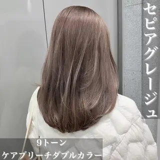 セミロング グレー/ベージュ /髪質改善 れいとのヘアスタイル