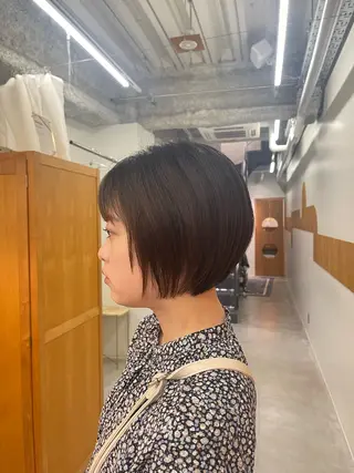 ショート 蜂須賀🐝縮毛矯正 ストレートパーマのヘアスタイル