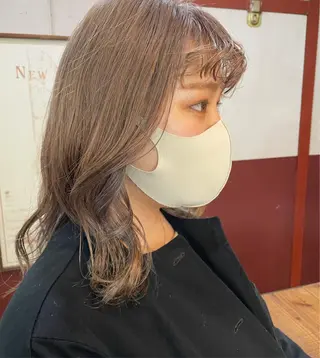 ミディアム 藤本 夢@yummekunのヘアスタイル