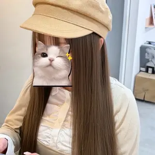 ロング カラー ヘアアレンジ 透け感ベージュ🤎 韓国ヘアtakutoのヘアスタイル