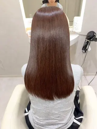 カラー ブリーチなし艶カラー /韓国風艶髪カラーのヘアスタイル