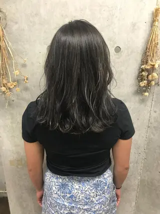 セミロング カラー ヘアアレンジ Satsuki ✂︎♡のヘアスタイル