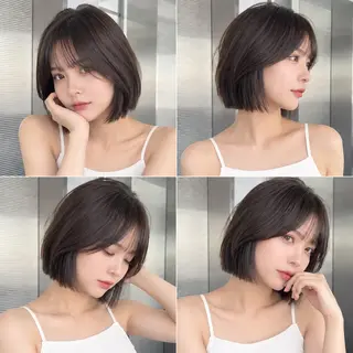ショート カラー パーマ 🦋韓国風レイヤー/ 艶髪矯正🦋凛太郎のヘアスタイル