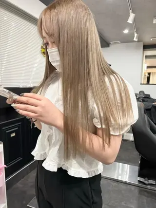 ロング カラー ハイトーン/モテ髪 🎀hina🎀のヘアスタイル