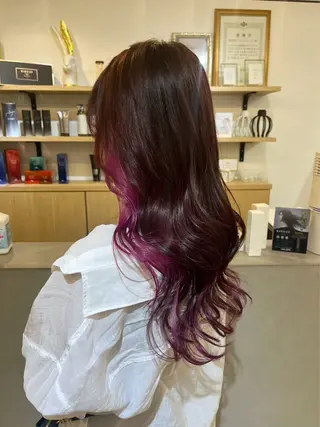 セミロング カラー 小林蒼太 梅田モデル募集のヘアスタイル