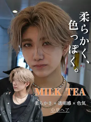 ミディアム カラー KEIGO メンズ特化のヘアスタイル