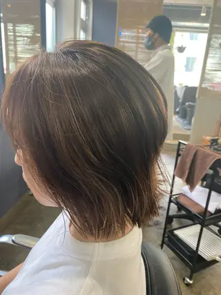 ミディアム カラー くせ毛多毛特化 高橋　淳のヘアスタイル