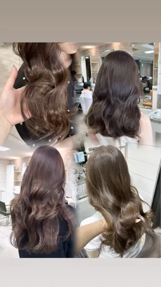 ロング レイヤー/艶髪カラー 森本くるみのヘアスタイル