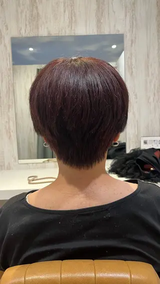 ショート レイヤーカット/ 艶カラー/YUKAのヘアスタイル