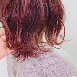 ミディアム カラー 暖色/ブリーチカラー 🎀 M i k uのヘアスタイル