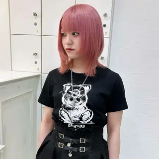 ミディアム カラー りん🧸透明感カラ ー/ヘアアレンジのヘアスタイル
