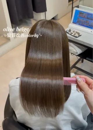 ロング カラー 赤み消し透明感🤍 髪質改善🌙/伽音のヘアスタイル