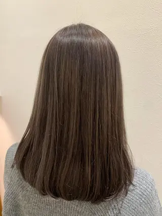セミロング カラー hubhair レイヤー/透明感のヘアスタイル