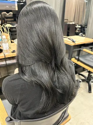ロング モテヘア 韓国ヘアhikariのヘアスタイル