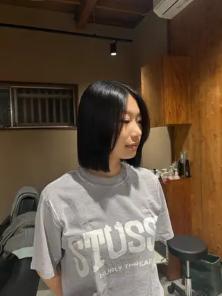 ミディアム 中津/トレンドカラー /美馬本紅亜のヘアスタイル