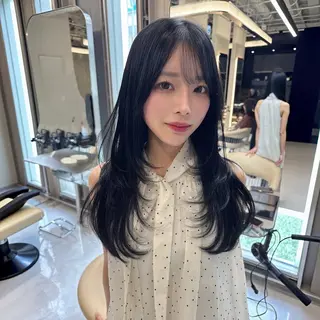 ロング 🫧似合わせ×透明感 ケアカラー清野🫧のヘアスタイル