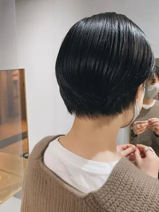 ショート カラー パーマ ボブパーマコテ巻き風 パーマNo1深江秀平のヘアスタイル