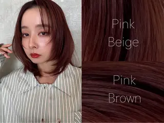 ミディアム レイヤーカット/白髪 ぼかしカラー/あかねのヘアスタイル