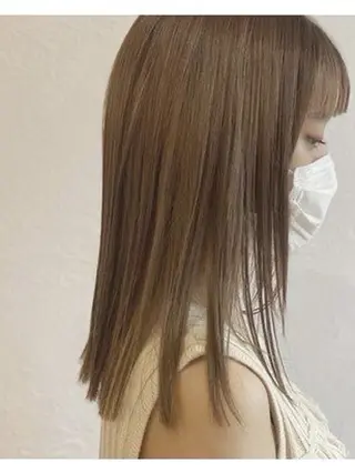 ミディアム カラー 叶 妃万里のヘアスタイル