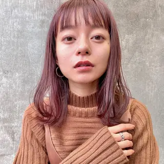 ミディアム カラー ヘアアレンジ 【ダメージレス施術】 【透明感】北村 拓也のヘアスタイル