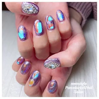 ミディアム ネイル 🐾enen style 🐾のネイルデザイン