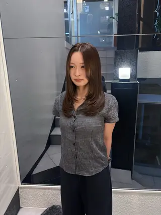 セミロング 竹田 佳奈のヘアスタイル
