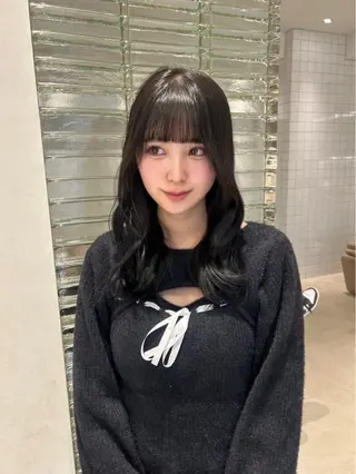 セミロング カラー ヘアアレンジ メンズ ‎透明感×艶髪 ‎🫒maki🎀のヘアスタイル