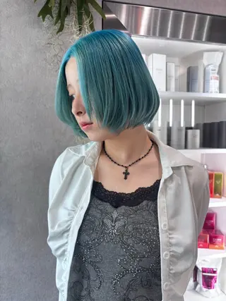 ミディアム カラー ヘアアレンジ iona/ハイトーン /ネイルのネイルデザイン