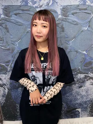 ロング カラー ヘアアレンジ ウルフカット モデル募集中！ミカのヘアスタイル
