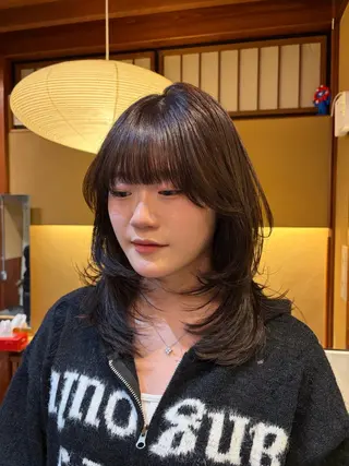 ミディアム カラー ゆるふわガーリーst yle🩰yuukaのヘアスタイル