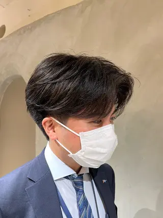 メンズ 横浜/メンズカット 曲がる縮毛矯正のヘアスタイル