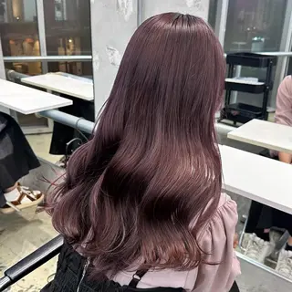 セミロング カラー ヘアアレンジ 🎀モテ暖色× エクステ🎀あかりのヘアスタイル
