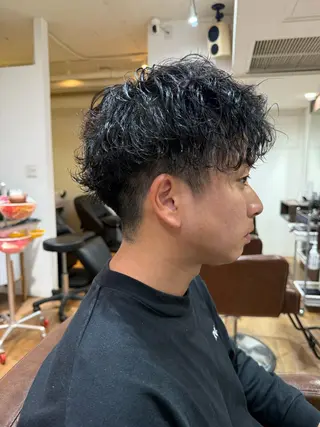 パーマ メンズ モモ モデル様募集のヘアスタイル
