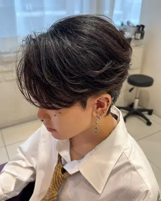 パーマ メンズ 玉置 晴太郎のヘアスタイル
