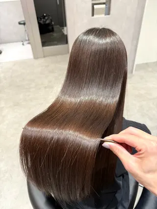 ロング カラー パーマ ヘアアレンジ 縮毛矯正/髪質改善/ ブリーチ毛/木元渓太のヘアスタイル