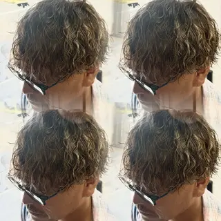 ミディアム メンズ 焼津メンズパーマ特化 大石雄生のヘアスタイル