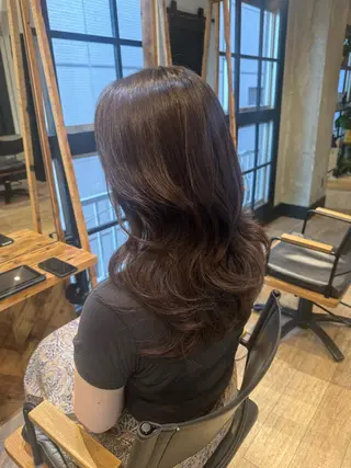 セミロング 新宿/顔周りカット +レイヤー=しずく♩のヘアスタイル