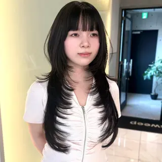 ロング riko/レイヤー カット/ヘアセットのヘアスタイル