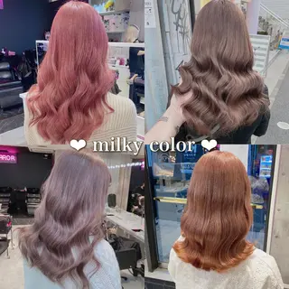 ミディアム カラー ヘアアレンジ メンズ キッズ お悩み解決美容師 💐AMIのヘアスタイル