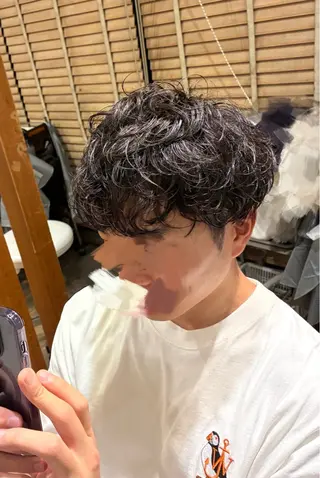 パーマ メンズ 友永 風歌のヘアスタイル