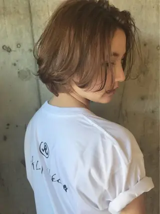 ショート カラー パーマ ヘアアレンジ メンズ キッズ ネイル マツエク・マツパ 🌈髪質改善🉐割✨ 🌻“ever”🌻のヘアスタイル