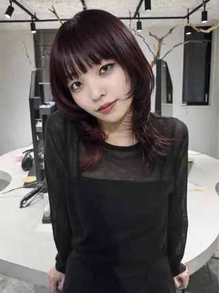 ミディアム ¥0メニューあり/ カット/パーマのヘアスタイル